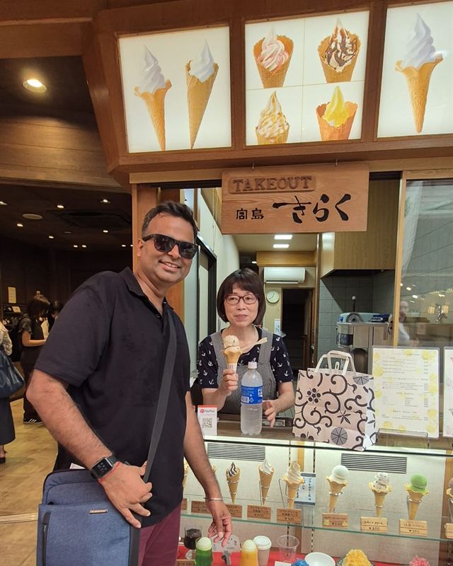 A local ice cream shop, Miyajima